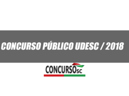 Concurso Público Udesc 2018