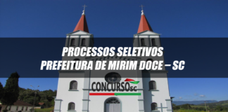 Processos Seletivos Prefeitura de Mirim Doce – SC