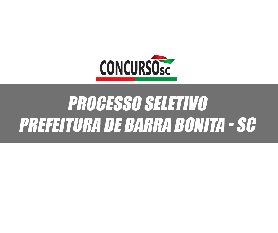 Prefeitura de Barra Bonita SC Processo Seletivo