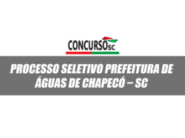 Processo Seletivo Prefeitura de Águas de Chapecó – SC