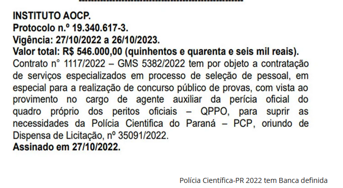 pcr - Concurso Polícia Científica-PR 2022: banca definida!