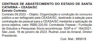 Concurso CEASA SC banca definida - Concurso Público Ceasa SC: banca definida!