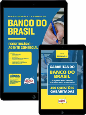 escriturario agente comercial digital 1 - Apostilas para o Concurso do Banco do Brasil 2023: 6 mil vagas de nível médio