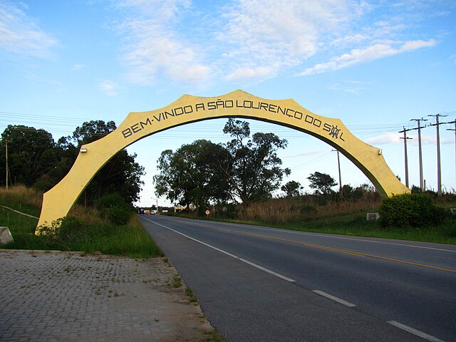 Portico de entrada de Sao Lourenco do Sul