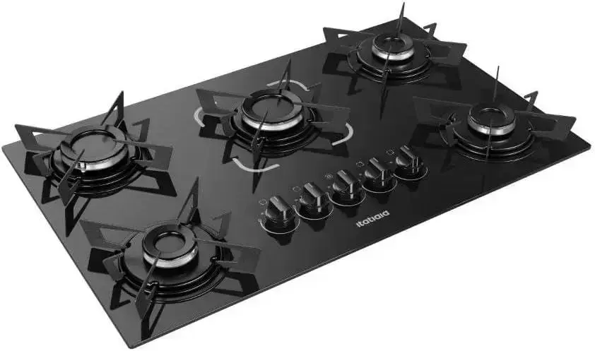 Cooktop Itatiaia Electra 5 Bocas Mesa de Vidro Temperado e Acendimento Superautomático