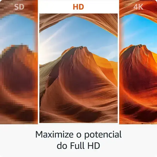 Imagem frontal de um produto com fundo de céu azul claro, visível na seção HD.