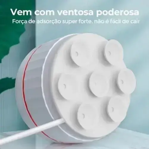 Produto com fundo claro, possivelmente um tom suave de verde ou azul, com uma textura suave.