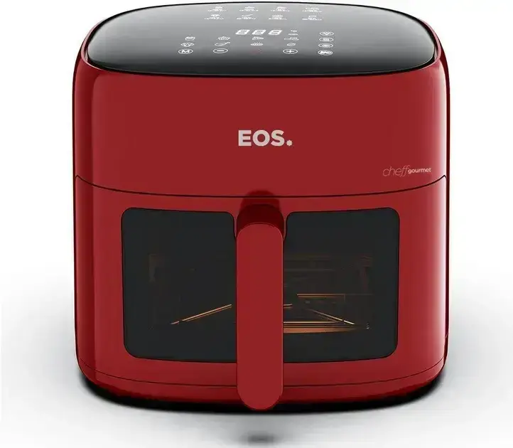 Fritadeira Sem Óleo Air Fryer Eos Chef Gourmet 6.2 Litros Compacta Digital Vermelho Eaf60v 220v